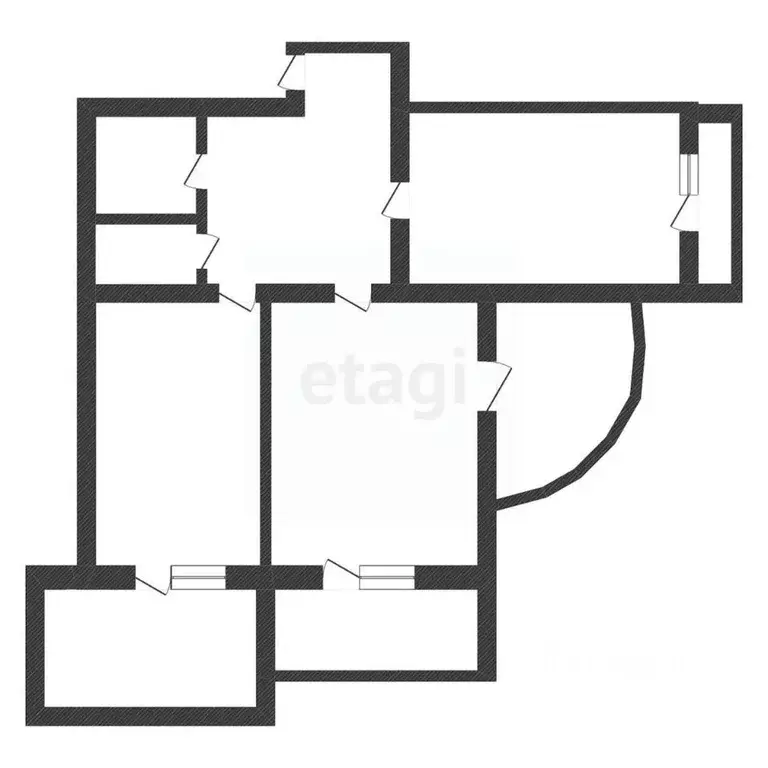 2-к кв. Белгородская область, Белгород ул. Губкина, 15д (58.0 м) - Фото 1
