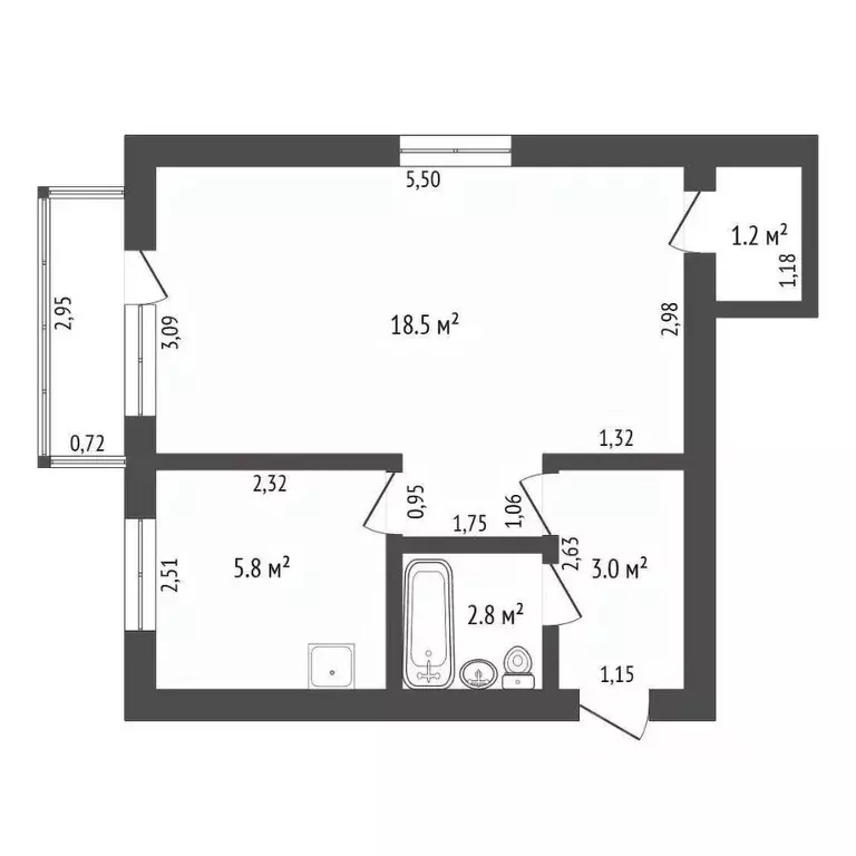 1-к кв. Амурская область, Сковородино Красноармейская ул., 11 (31.3 м) - Фото 1