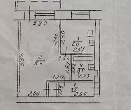 1-к. квартира, 30 м, 2/5 эт. - Фото 0