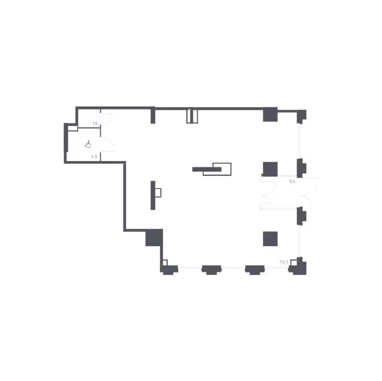 Помещение свободного назначения (124.8 м) - Фото 1
