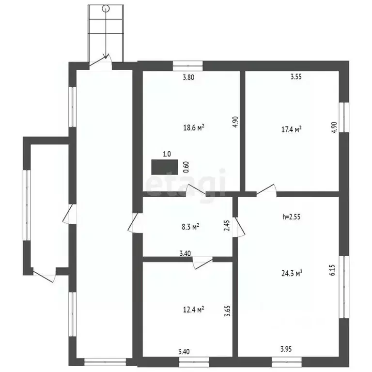 Дом в Мордовия, Ромодановский район, с. Трофимовщина Центральная ул., ... - Фото 2