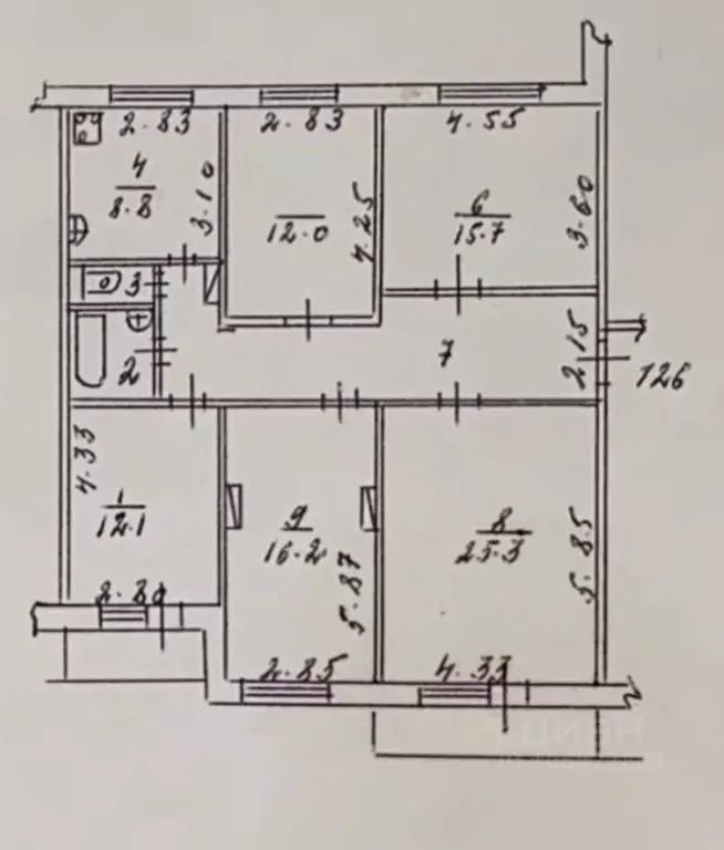 4-к кв. Омская область, Омск ул. Кирова, 20 (110.5 м) - Фото 1