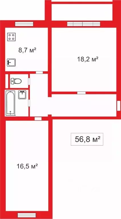 2-к кв. Челябинская область, Челябинск ул. Косарева, 63 (56.8 м) - Фото 1