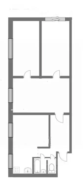 3-к кв. Челябинская область, Чебаркуль ул. Крылова, 12 (61.0 м) - Фото 1