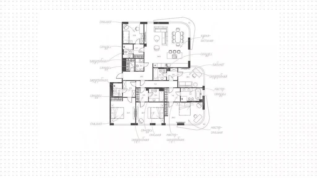5-комнатная квартира: Москва, Большой Толмачёвский пер. (270 м) - Фото 1