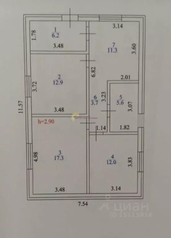 Дом в Краснодарский край, Ейск ул. Строителей, 84/1 (70 м) - Фото 1