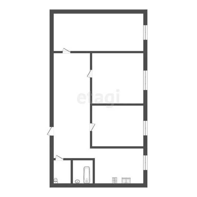 3-комнатная квартира: Улан-Удэ, Октябрьская улица, 39 (62.5 м) - Фото 0
