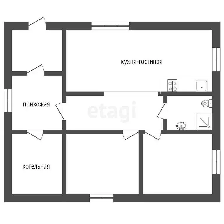 Дом в Селиванихинский сельсовет, посёлок Топольки (75 м) - Фото 1