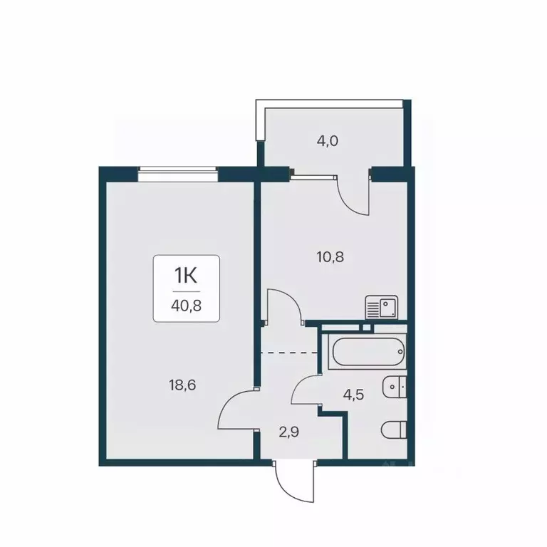 1-к кв. Новосибирская область, Новосибирск Игарская ул., 6 (40.8 м) - Фото 0