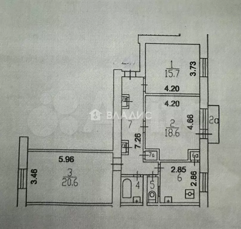 3-к. квартира, 81,3 м, 7/9 эт. - Фото 0