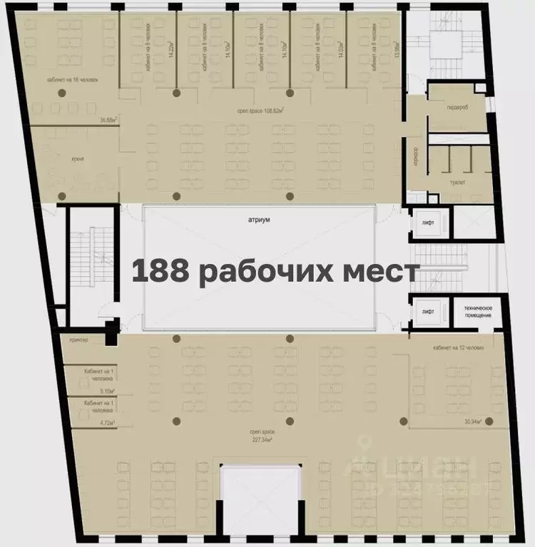 Офис в Москва Садовническая наб., 9 (940 м) - Фото 1