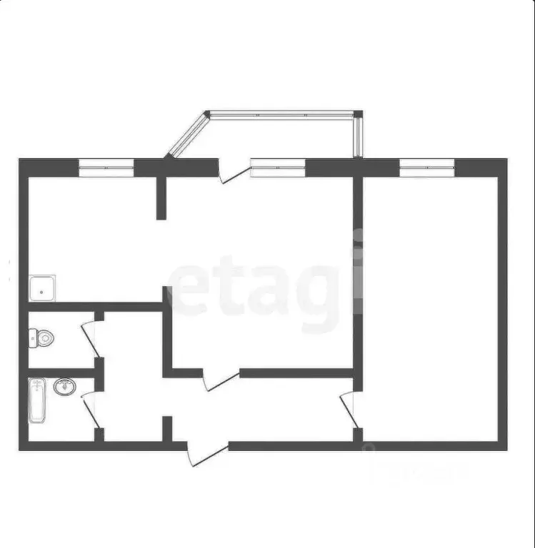2-к кв. Кемеровская область, Новокузнецк ул. Звездова, 60Б (56.7 м) - Фото 2
