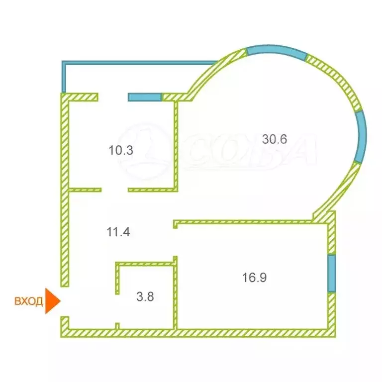 2-комнатная квартира: Махачкала, проспект Амет-хана Султана, 7 (80 м) - Фото 2