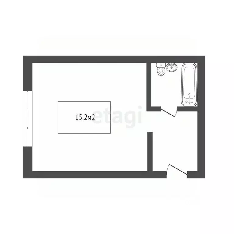 Студия Томская область, Томск Черемошники мкр, ул. Трудовая, 17 (15.2 ... - Фото 1