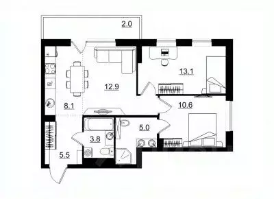 3-к кв. Кировская область, Киров ул. Ивана Попова, 7 (61.0 м) - Фото 0