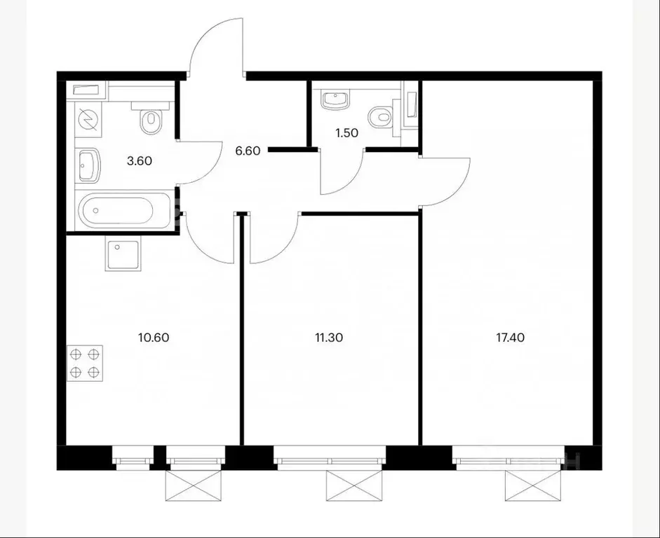2-к кв. Москва ул. Малое Понизовье, 3 (51.5 м) - Фото 2