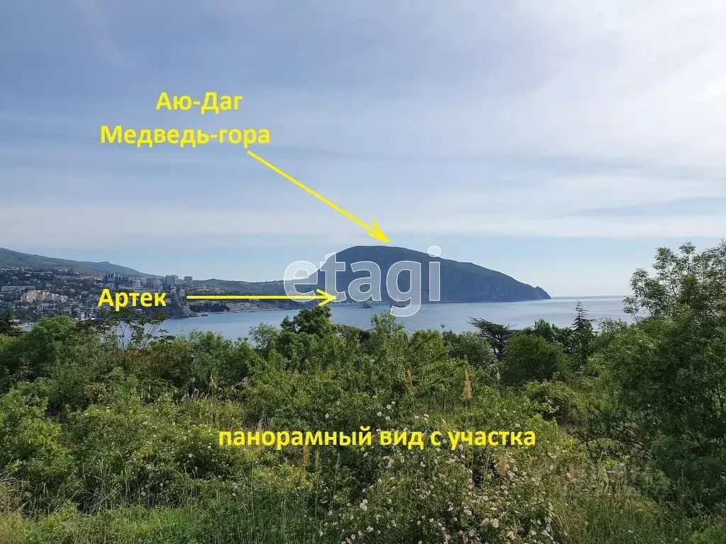 Участок в Крым, Ялта муниципальный округ, Гурзуф пгт наб. Пушкина ... - Фото 1