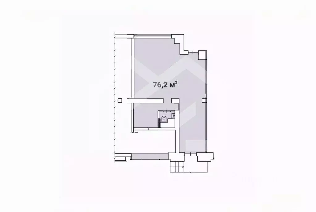 Торговая площадь в Москва Калужская пл., 1К1 (76 м) - Фото 2