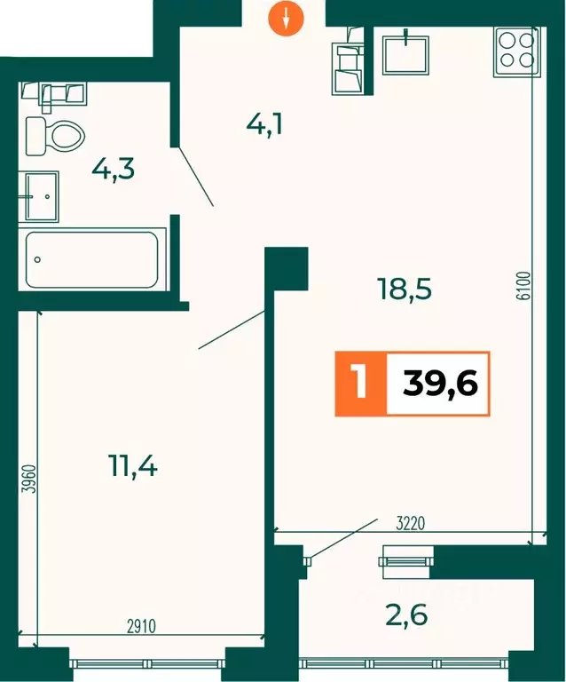 1-к кв. Свердловская область, Екатеринбург ВИЗ жилрайон, Квартал ... - Фото 1