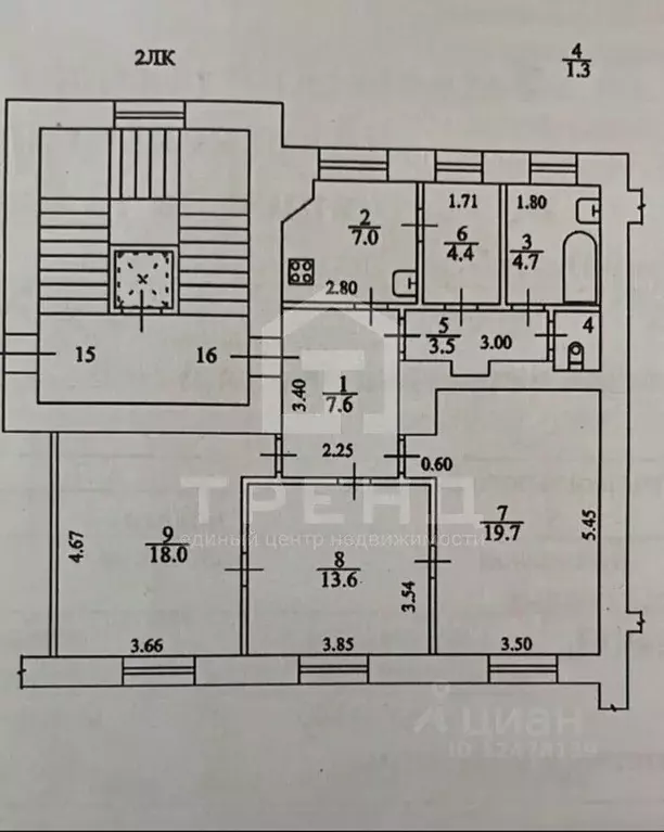 3-к кв. Санкт-Петербург Таллинская ул., 8 (80.0 м) - Фото 2