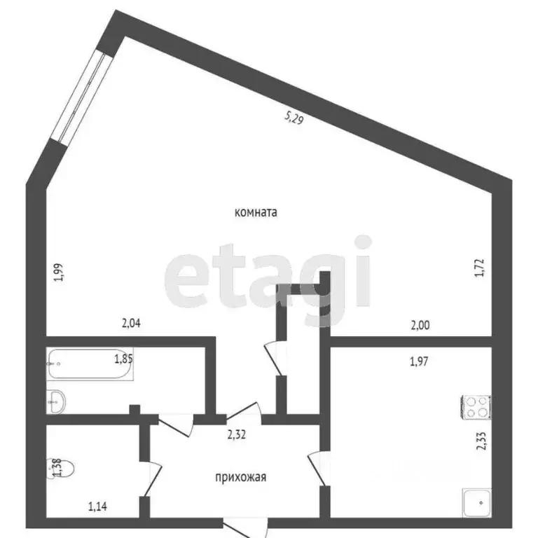 1-к кв. Ханты-Мансийский АО, Сургут Майская ул., 10 (27.0 м) - Фото 1