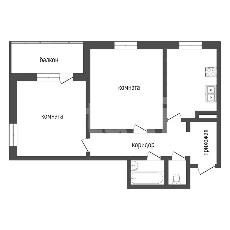 2-комнатная квартира: Тюмень, Суходольская улица, 16 (57.3 м) - Фото 0