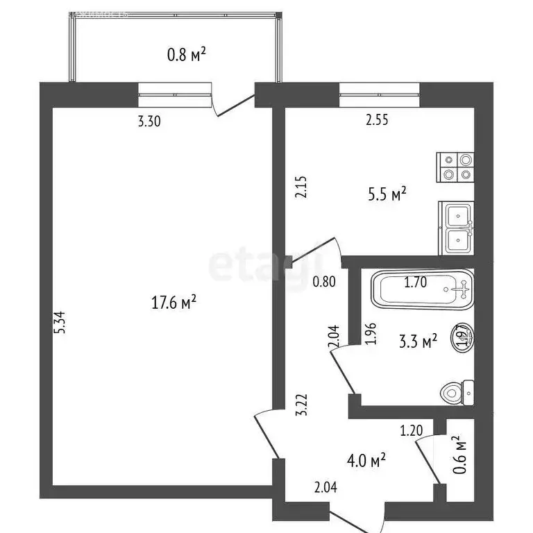 1-комнатная квартира: Стерлитамак, улица Нагуманова, 25Ж (31 м) - Фото 1