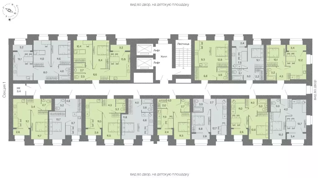 1-к кв. Рязанская область, Рязань Бирюзова Парк жилой комплекс (32.6 ... - Фото 2