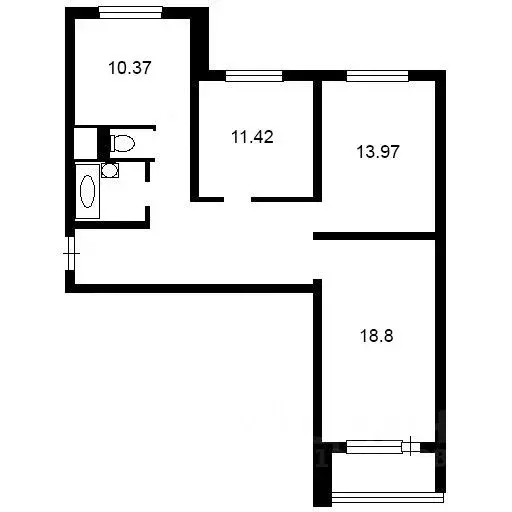 3-к кв. Москва Литовский бул., 1 (76.0 м) - Фото 2