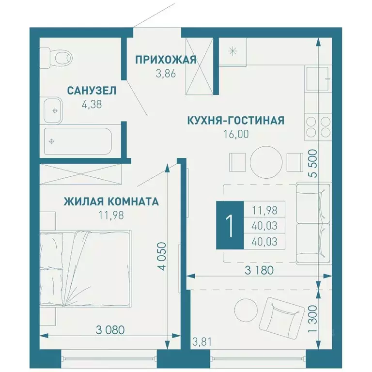 1-к кв. Краснодарский край, Краснодар пос. Березовый, Витаминкомбинат ... - Фото 0