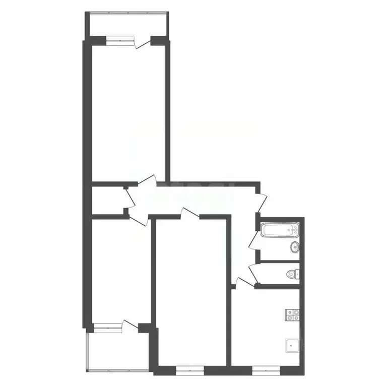 3-к кв. Тульская область, Тула ул. Революции, 21 (90.3 м) - Фото 1