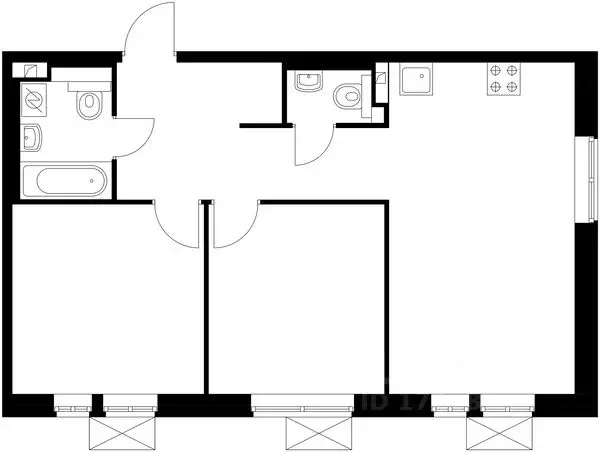 2-к кв. Московская область, Люберцы ул. Летчика Ларюшина, 20 (59.6 м) - Фото 2