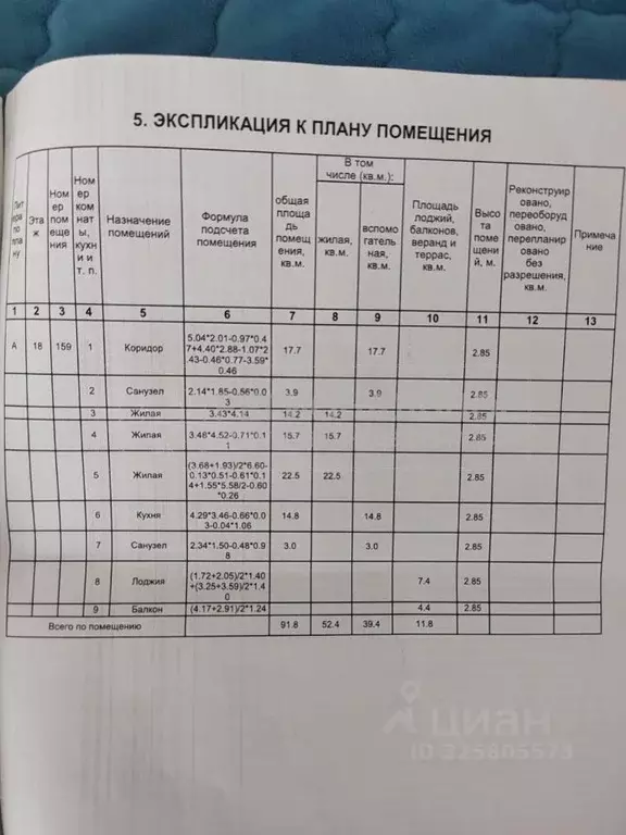 3-к кв. Московская область, Балашиха ул. Калинина, 17/10к1 (91.8 м) - Фото 2