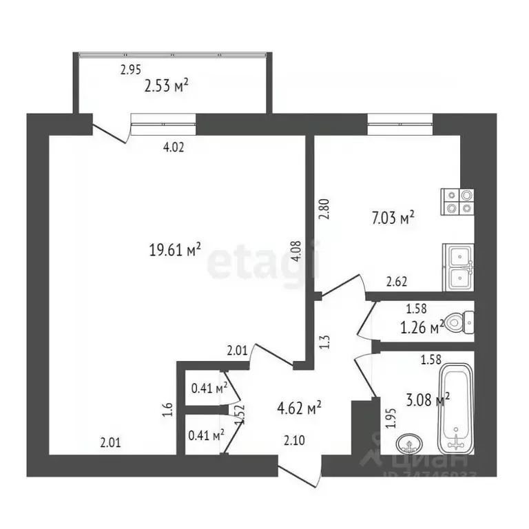 1-к кв. Крым, Красноперекопск 10-й мкр, 19 (36.5 м) - Фото 1