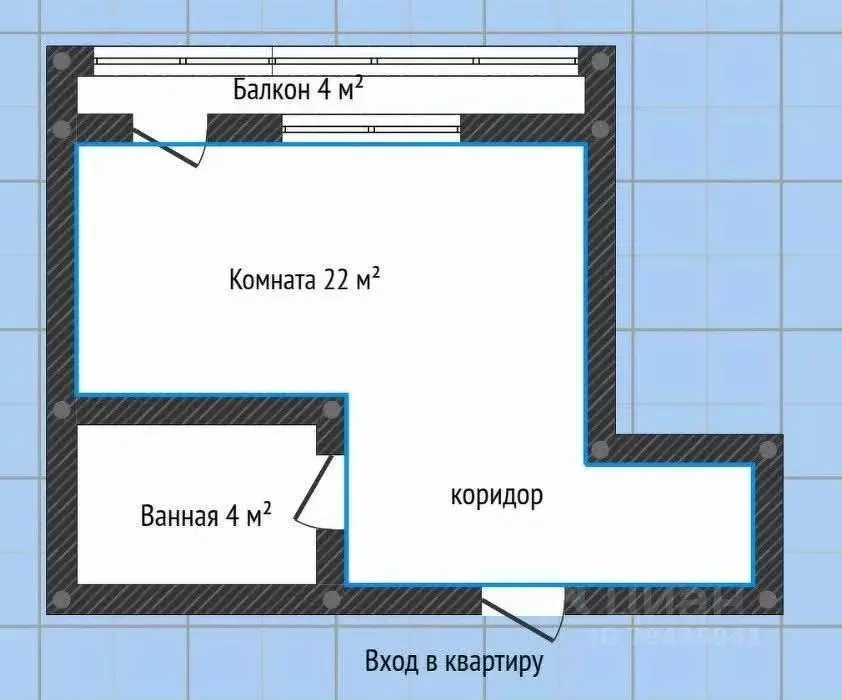 Студия Адыгея, Майкоп ул. К.А. Васильева, 2к2 (30.4 м) - Фото 1
