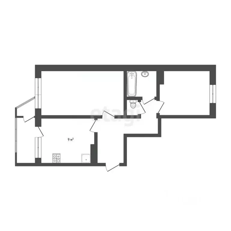 2-к кв. Камчатский край, Петропавловск-Камчатский ул. Ларина, 31 (52.5 ... - Фото 2