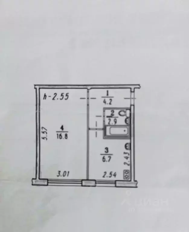 1-к кв. Омская область, Омск ул. Рабиновича, 124 (30.0 м) - Фото 0