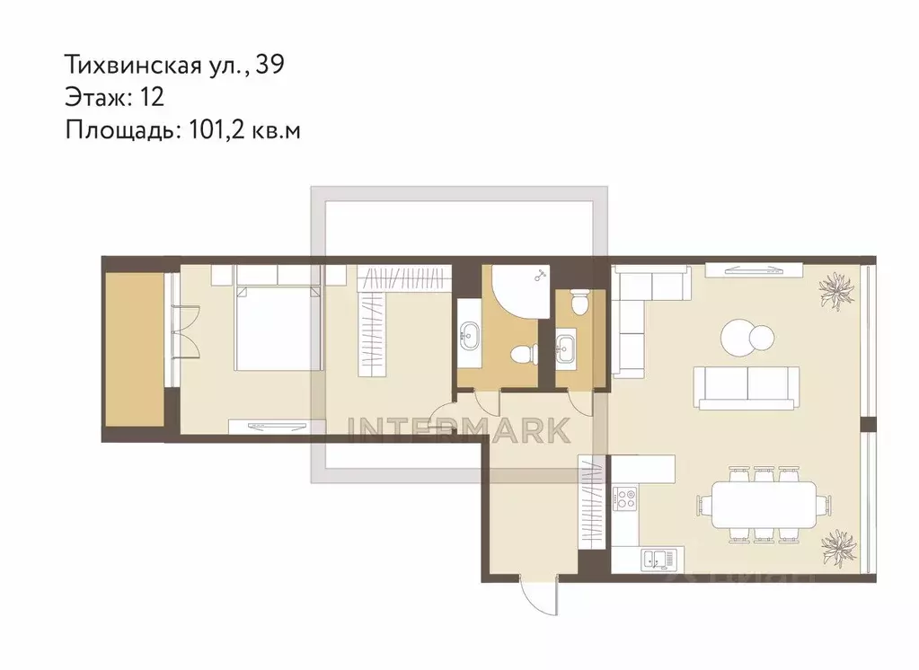 2-к кв. Москва Тихвинская ул., 39 (101.2 м) - Фото 2