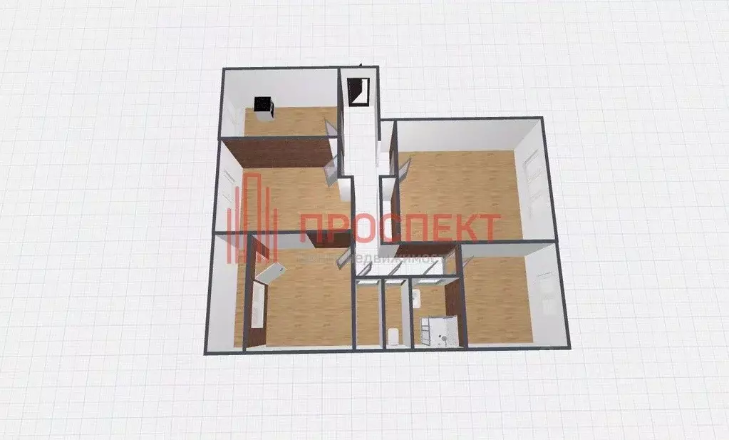 3-к кв. Пензенская область, Пенза Пролетарская ул., 4 (82.0 м) - Фото 2