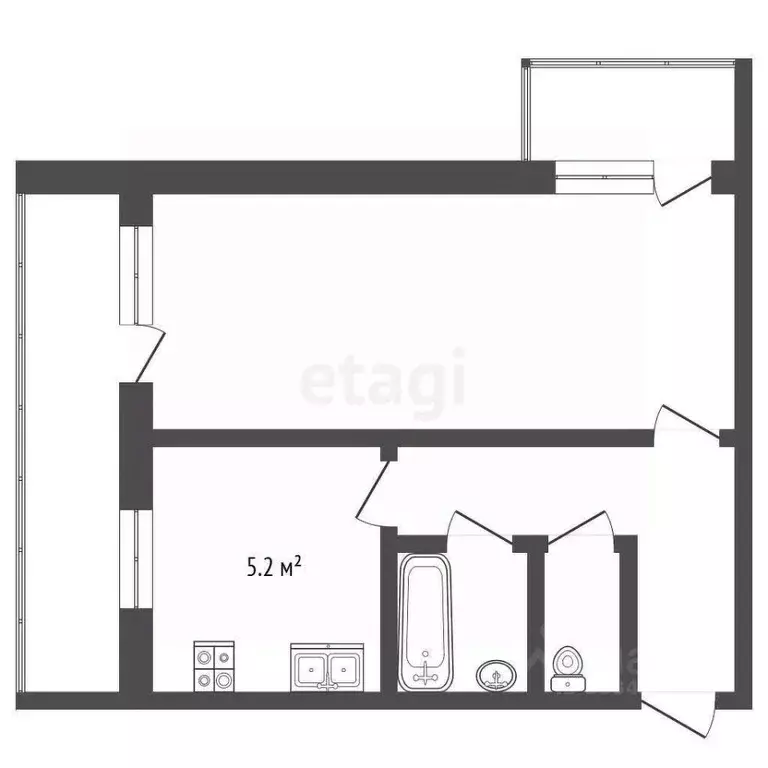 1-к кв. Архангельская область, Архангельск Новгородский просп., 164 ... - Фото 2