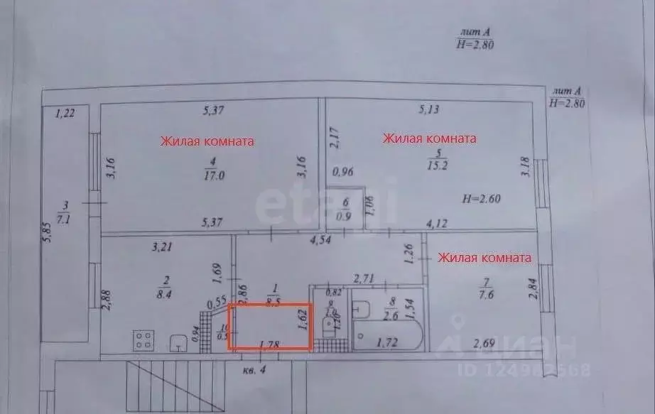3-к кв. Краснодарский край, Темрюк ул. Калинина (60.1 м) - Фото 1