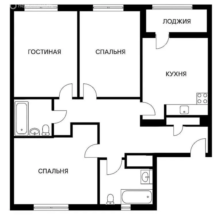 3-комнатная квартира: Курган, улица Бурова-Петрова, 1 (110 м) - Фото 0