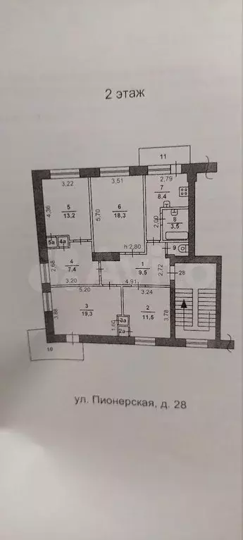 5-к. квартира, 95 м, 2/4 эт. - Фото 0