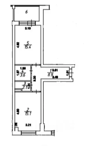 1-к кв. Калужская область, Боровск ул. Некрасова, 17Б (45.1 м) - Фото 2