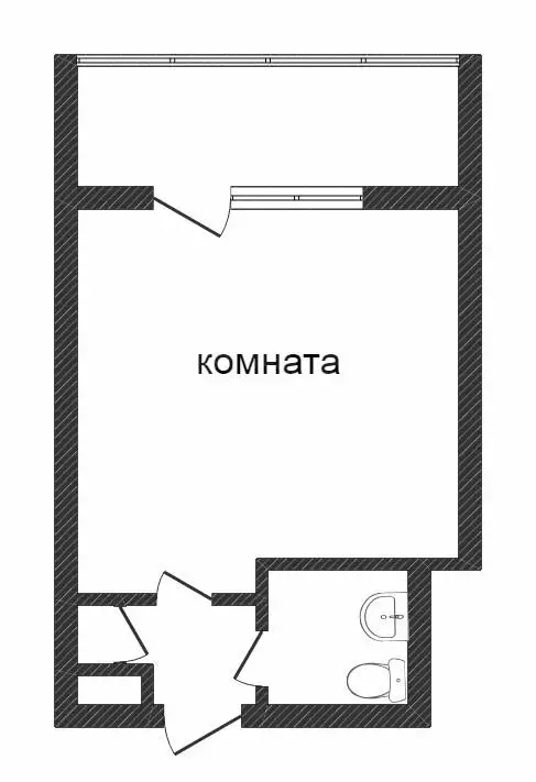 1-комнатная квартира: Тюмень, улица Республики, 241 (14 м) - Фото 1