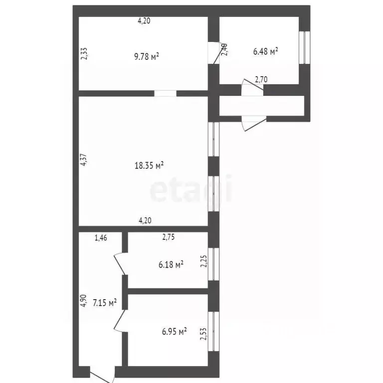 2-к кв. Брянская область, Брянск ул. Димитрова, 9 (78.0 м) - Фото 1