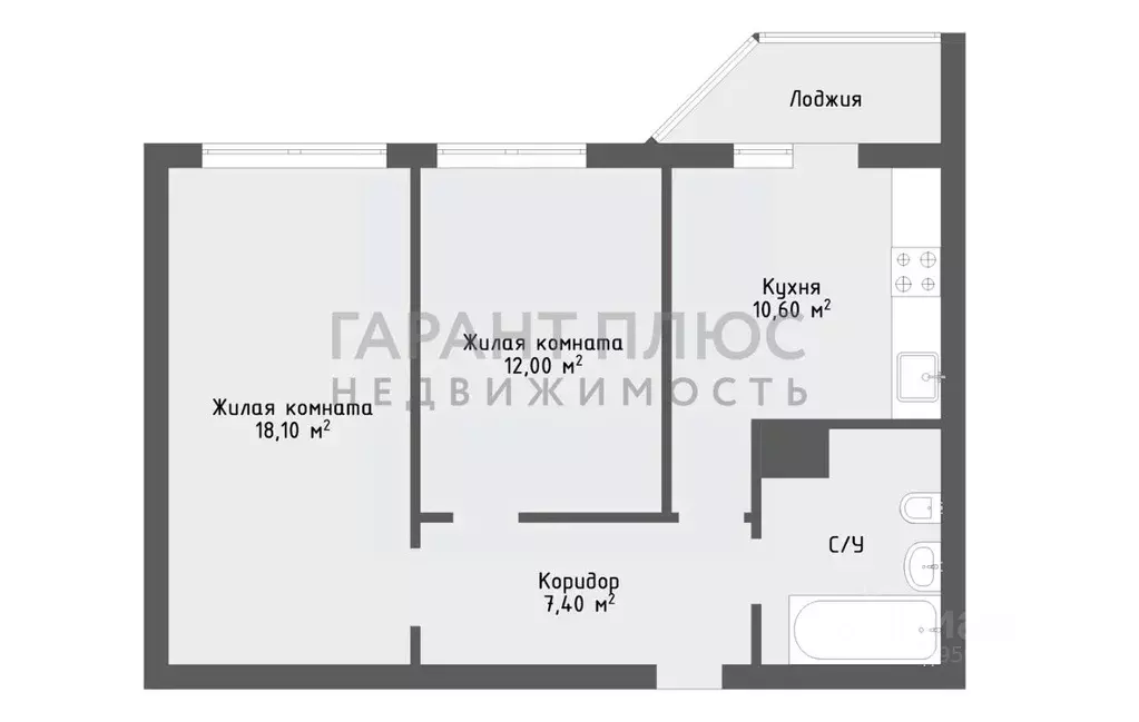 2-к кв. Липецкая область, Липецк ул. Леонтия Кривенкова, 33 (54.0 м) - Фото 2