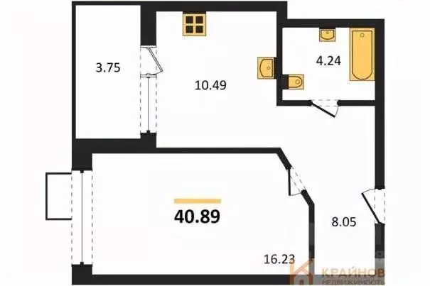 1-к кв. Воронежская область, Воронеж наб. Чуева, 7 (40.89 м) - Фото 0