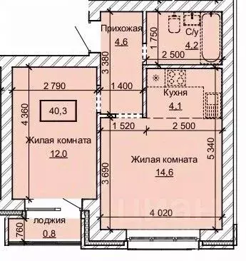 2-к кв. Алтайский край, Барнаул ул. Анатолия (40.3 м) - Фото 1