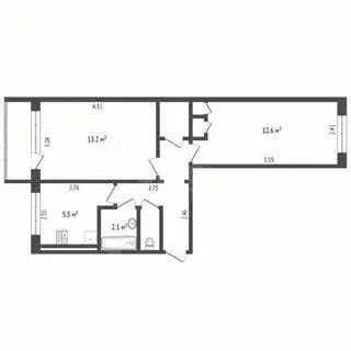 2-к кв. Кемеровская область, Кемерово бул. Строителей, 21Б (44.0 м) - Фото 2